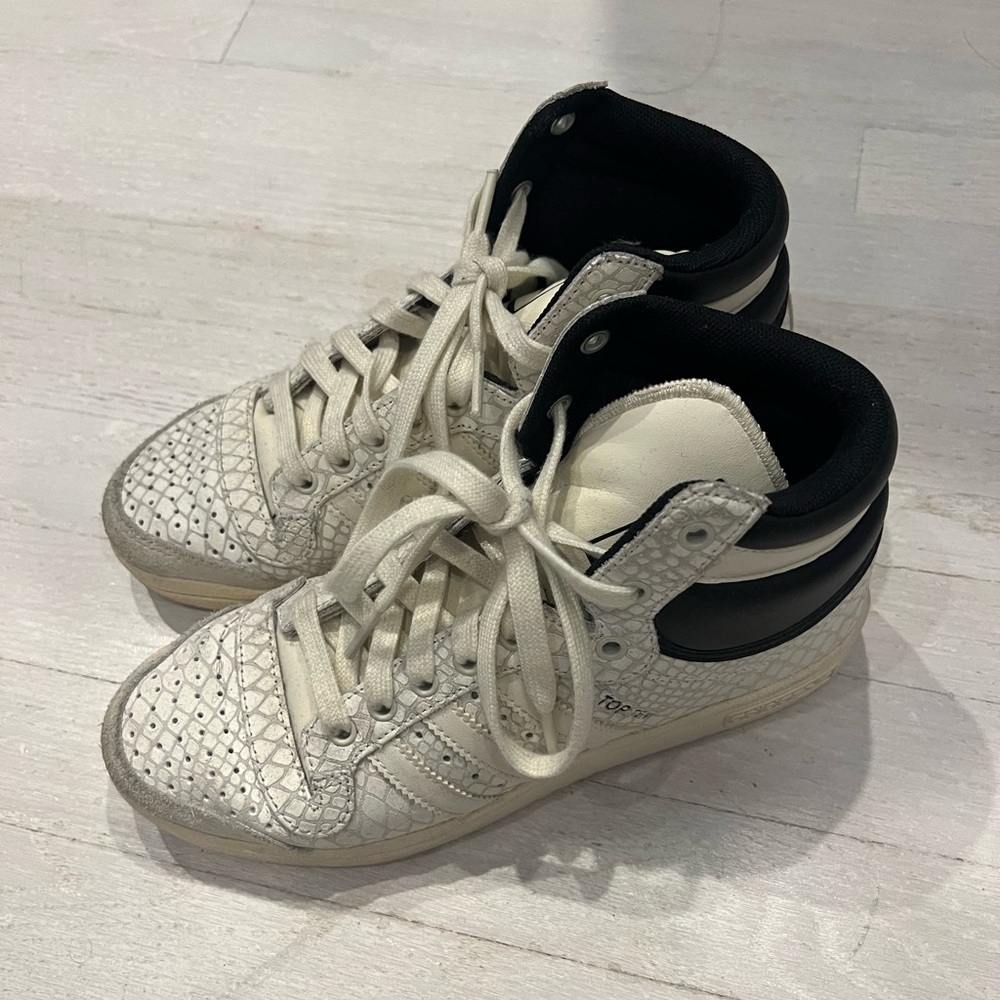 Adidas Top Ten Hi Python Snake Print Sneakers – White/Black - Picture 2 of 7
